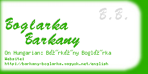 boglarka barkany business card